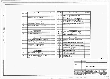 Состав альбома. Типовой проект 813-1-23.83Альбом 1 Пояснительная записка. Технологические чертежи. Архитектурно-строительные решения. Электротехнические чертежи. Чертежи строительных изделий. Спецификация оборудования