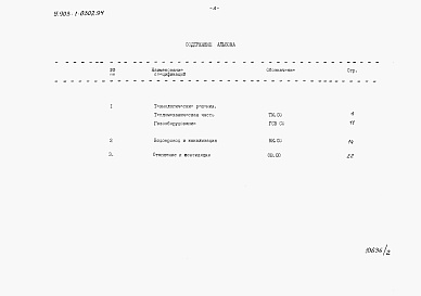Состав альбома. Типовой проект У.903-1-0302.94Альбом 2 Спецификации оборудования