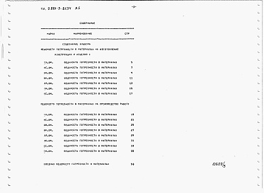 Состав альбома. Типовой проект У.801-5-81.94Альбом 5 Ведомости потребности в материалах.     