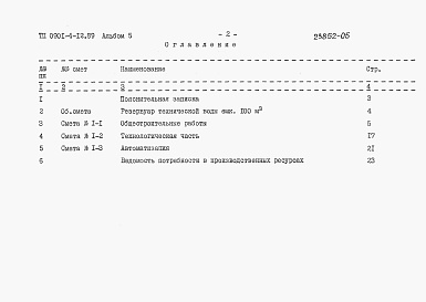 Состав альбома. Типовой проект 0901-4-12.89Альбом 5 Сметы (сухие грунты)     