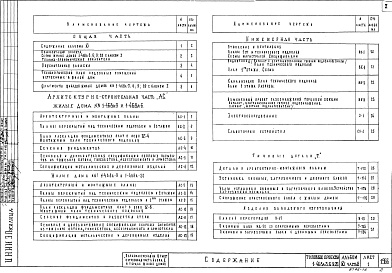 Состав альбома. Типовой проект 1-468А-20Альбом 11 Встроенная часть предприятий обслуживания Блока 1 в торцах жилых домов Часть 6