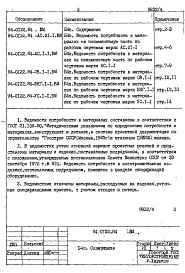 Состав альбома. Типовой проект 94-0122.84Альбом 5 Ведомости потребности в материалах