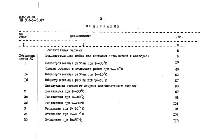 Состав альбома. Типовой проект 503-3-23.87Альбом 7 Сметная документация