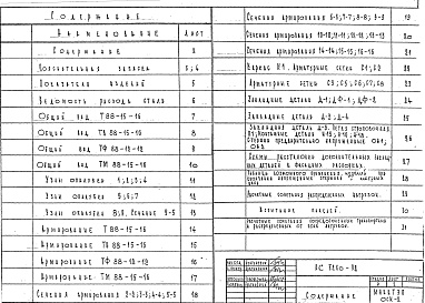 Состав альбома. Шифр РС 5260-92Альбом 1 Рабочие чертежи 