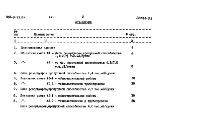 Состав альбома. Типовой проект 902-9-33.85Альбом 5 Сметы    