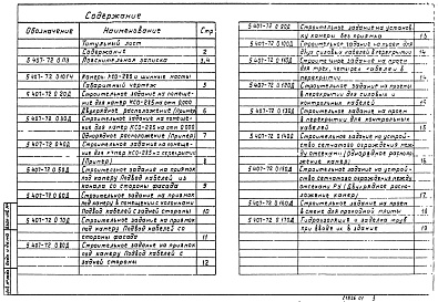Состав альбома. Серия 5.407-72 УстановкаВыпуск 0 Материалы для проектирования
