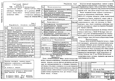 Состав альбома. Типовой проект 272-14-16Альбом 3 Технология и механизация.Холодоснабжение.Отопление и вентиляция.Водопровод и канализация.