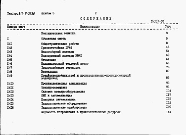 Состав альбома. Типовой проект 816-9-35.86Альбом 5 Сметы