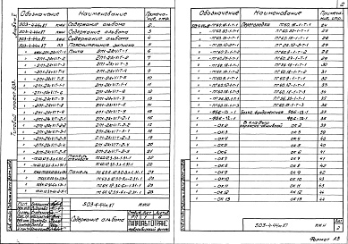 Состав альбома. Типовой проект 503-4-44м.87Альбом 5 Строительные изделия