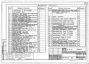 Состав альбома. Типовой проект 281-8-135-1Альбом 2 Отопление и вентиляция. Водоснабжение, канализация, водостоки
