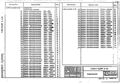 Состав альбома. Серия 1.020.1-2с/89 КонструкцииВыпуск 2-12 Колонны сечением 400х400 мм для зданий с зальными помещениями высотой этажа 4,2; 4,8; 5,4; 6,0; 7,0 и 8,0 м. Пространственные каркасы. Рабочие чертежи
