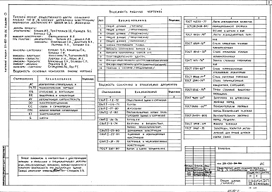 Состав альбома. Типовой проект 281-1-205.86Альбом 0 Применен из тп 271-031-96.86 Генплан и общие данные