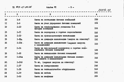 Состав альбома. Типовой проект 409-15-90.86Альбом 7  Сметы