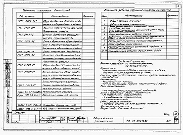 Состав альбома. Типовой проект 26-0110.13.87Альбом 1 Части 0, 01, 02, 03, 1, 2, 3, 4, 5, 6 Общие архитектурно-строительные решения. Архитектурно-строительные решения ниже отм. 0,000. Отопление и вентиляция ниже отм. 0,000. Внутренние водопровод и канализация ниже отм. 0,000. Архитектурно-строительн