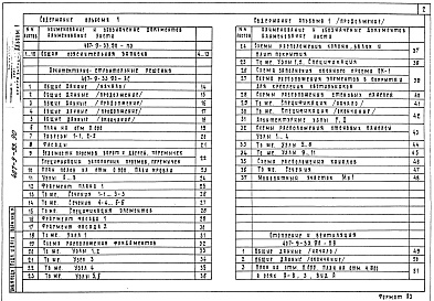Состав альбома. Типовой проект 407-9-33.90Альбом 1 Общая пояснительная записка. Архитектурно-строительные решения. Отопление и вентиляция. Внутренние водопровод и канализация    