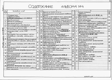 Состав альбома. Типовой проект 411-2-189.88Альбом 4  Электрооборудование. Электрическое освещение. Связь и сигнализация. Автоматизация санитарно-технических систем. Чертежи общих видов нетиповых конструкций.      
