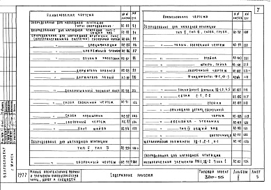 Состав альбома. Типовой проект 320-55Альбом 2 Элементы информации и освещения     