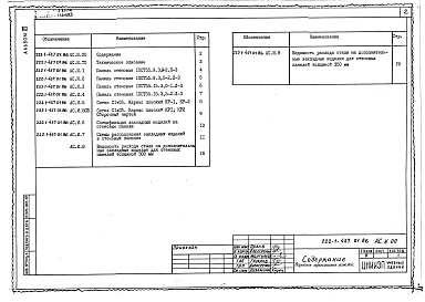 Состав альбома. Типовой проект 222-1-457.01.86Альбом 3 Изделия заводского изготовления