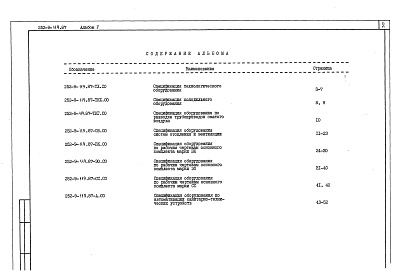 Состав альбома. Типовой проект 252-9-119.87Альбом 5  Спецификации оборудования
