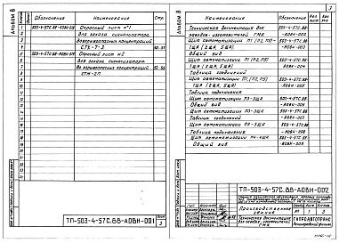 Состав альбома. Типовой проект 503-4-57с.88Альбом 8 Техническая документация для заводов-изготовителей    