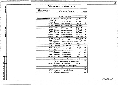 Состав альбома. Типовой проект 413-1-72.88Альбом 2 Строительные чертежи