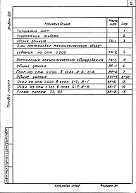 Состав альбома. Типовой проект 503-3-17.87Альбом 8 Проектная документация по приспособлению помещений ежедневного обслуживания и углубленной мойки для специальной обработки автотранспорта