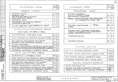 Состав альбома. Типовой проект 1-468А-20Альбом 11 Встроенная часть предприятий обслуживания Блока 1 в торцах жилых домов Часть 4