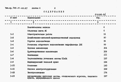 Состав альбома. Типовой проект 409-15-103.87Альбом 6 – Сметы     