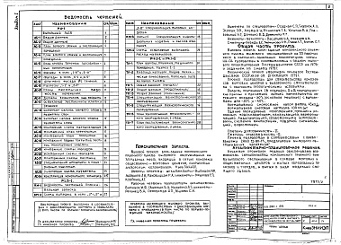 Состав альбома. Типовой проект 282-1-159Альбом 1 Архитектурно-строительные и технологические чертежи