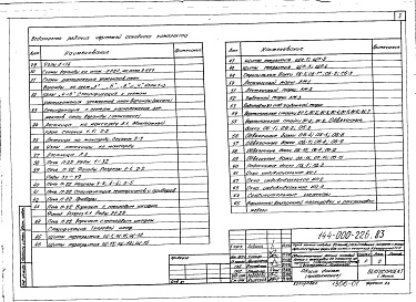 Состав альбома. Типовой проект 144-000-226.83Альбом 1 Архитектурно-строительные чертежи, газоснабжение, электроснабжение