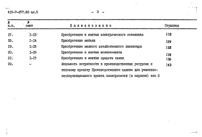 Состав альбома. Типовой проект 416-7-277.88Альбом 5 Сметная документация