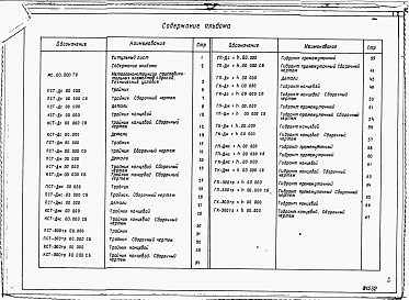 Состав альбома. Типовой проект 820-02-9cАльбом 2. Чертежи металлоконструкций.     