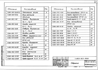 Состав альбома. Серия 1.436.4-20 ОкнаВыпуск 3 Окна с двойным остеклением в раздельном переплете. Рабочие чертежи