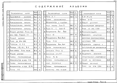 Состав альбома. Типовой проект 705-1-201.86Альбом 1 Пояснительная записка. Технология производства. Архитектурно-строительные решения. Конструкции железобетонные. Силовое электрооборудование. Связь и сигнализация