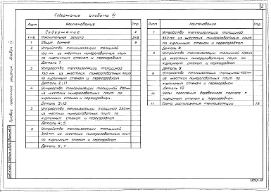 Состав альбома. Типовой проект 701-04-115.83Альбом 4 Устройство теплоизоляции из жестких минераловатных плит по кирпичным стенам и перегородкам