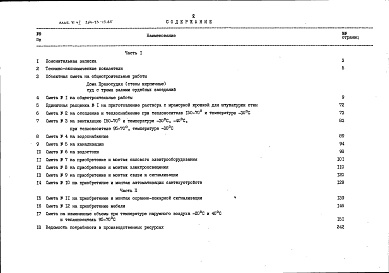 Состав альбома. Типовой проект 264-23-15.85Альбом 6 Сметы часть 1 