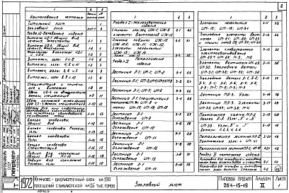 Состав альбома. Типовой проект 264-15-19Альбом 2 Изделия заводского изготовления (деревянные, железобетонные, металлические и монтажные изделия)