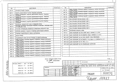 Состав альбома. Типовой проект И-2342АС2 Том 1,2,3,4,5 Архитектурные решения выше отметки 0.000