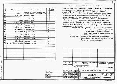 Состав альбома. Типовой проект 185-000-339.85Альбом 3 Применен из тп 185-000-336.85 Изделия заводского изготовления 