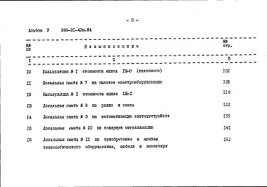 Состав альбома. Типовой проект 266-21-42м.84Альбом 5 Сметы