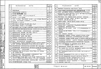 Состав альбома. Типовой проект 261-20-45Альбом 1 Архитектурно-строительные чертежи