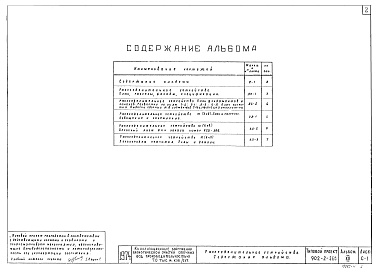 Состав альбома. Типовой проект 902-2-258Альбом 12 Распределительное устройство. Электротехническая и строительная части (из ТП 902-2-260)  