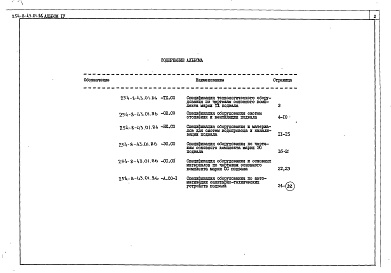 Состав альбома. Типовой проект 254-8-43.01.86Альбом 4 Спецификация оборудования
