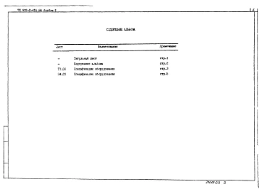 Альбом 3 Спецификации оборудования (из ТП 902-2-416.86)