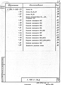 Состав альбома. Серия 1.189.1-11 Конструкции Выпуск 2 Конструкции шахт лифтов грузоподъемностью 400 кг с противовесом сзади кабины и скоростью движения 1,0 м/с для жилых зданий до 10 этажей. Рабочие чертежи
