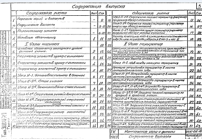 Состав альбома. Серия ИИС-04-10 МонтажныеВыпуск 1 Монтажные узлы и детали для зданий до 4-х этажей