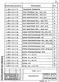 Состав альбома. Серия 1.289.1-2 ШахтыВыпуск 2-1 Панели шахт пассажирских лифтов по ГОСТ 5746-83. Арматурные и закладные изделия. Рабочие чертежи 