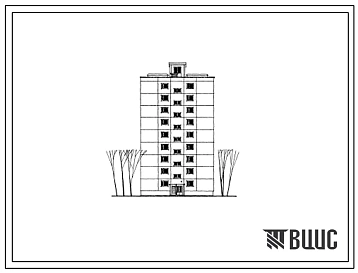 Типовой проект 1-468Д-15 Девятиэтажный односекционный дом на 36 квартир с наружными стеновыми панелями однорядной разрезки.