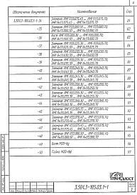 Состав альбома. Серия 3.501.3-185.03 КонструкцииВыпуск 1-1 Элементы заводского изготовления. Технические условия. Рабочие чертежи