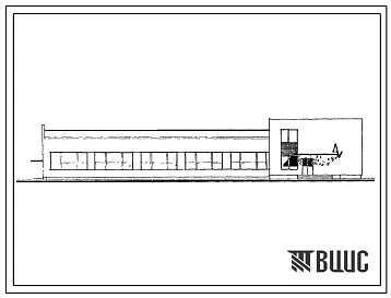 Типовой проект 503-25 Комплекс зданий дорожного участка с пунктом технической помощи. Стены зданий из кирпича. (Ремонтная мастерская).
